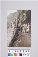 日治明信片：花蓮立霧溪流域太魯閣族人（於錐麓古道）藏品圖，第2張